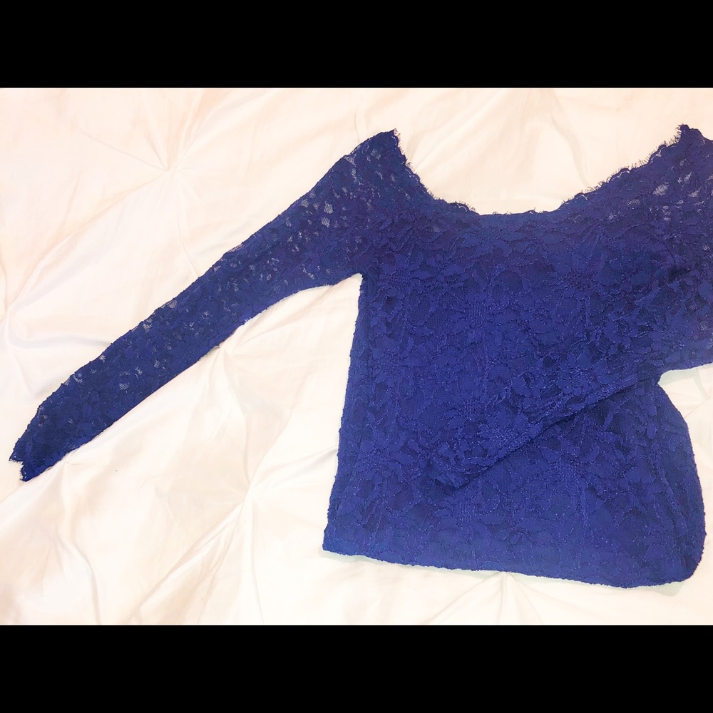 Blue lace dress